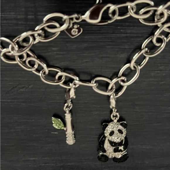 EUC Swarovski limited edition Panda and Bamboo charm bracelet. - Picture 11 of 12